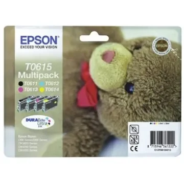 Epson T0615 Black, Cyan, Magenta, Yellow Ink Cartridge - C13T06154010 product image
