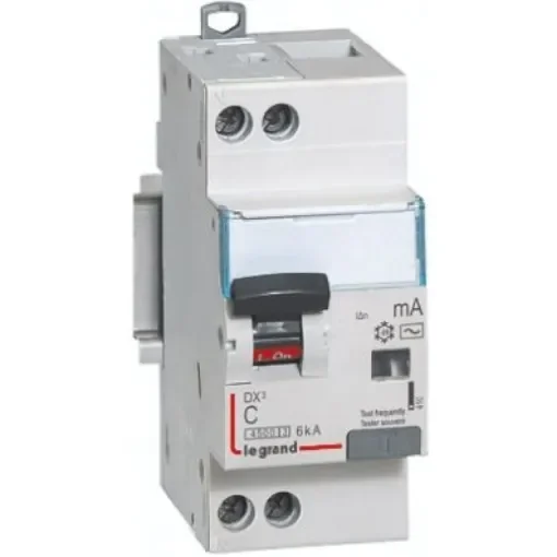 Legrand RCD Switch, 10A Current Rating, 1P+N Poles, 30mA Trip Sensitivity, Type B, DX Range - 4 107 04 product image