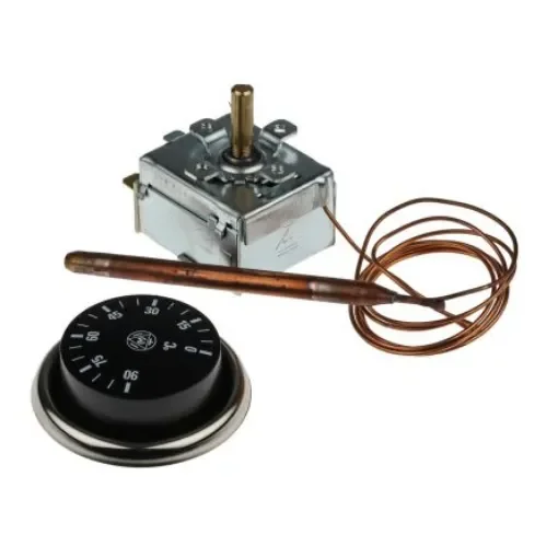 RS PRO Capillary Thermostat, +90°C Max, SPDT, Automatic Reset, Panel Mount - 7334723 product image