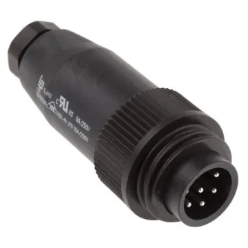 binder Circular Connector, 7 Contacts, Cable Mount, Plug, Male, IP67, 693 Series - 99-4217-00-07 product image