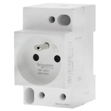 Schneider Electric Modular Socket White, DIN Rail, 250 V ac - A9A15306 product image