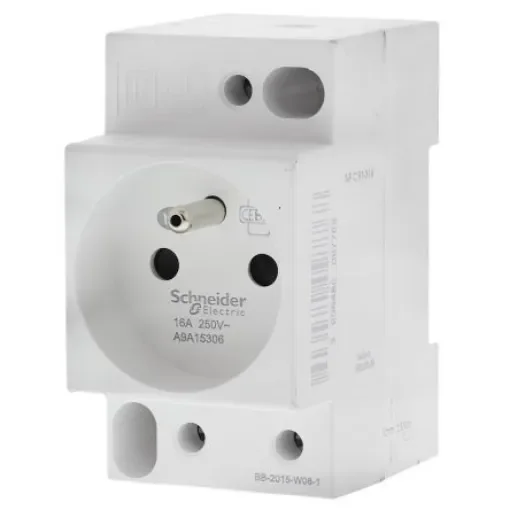 Schneider Electric Modular Socket White, DIN Rail, 250 V ac - A9A15306 product image