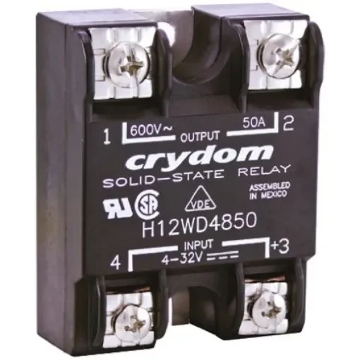 Sensata Crydom H12WD Series Solid State Relay, 125 A Load, Panel Mount, 660 V rms Load, 32 V dc Control - H12WD48125PG product image