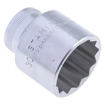 STAHLWILLE 1/2 in Drive 30mm Standard Socket, 12 point, 45 mm Overall Length - 03010030 product image