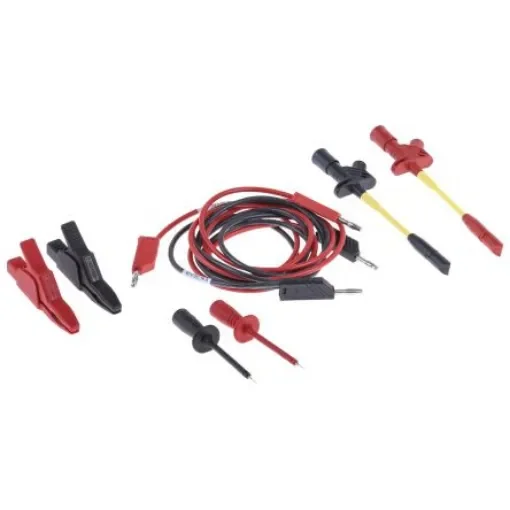 Hirschmann Test Lead Kit With Crocodile Clip, Probe Tip x 2, Test Lead x 2, Test Tip x 2 - 933003001- product image