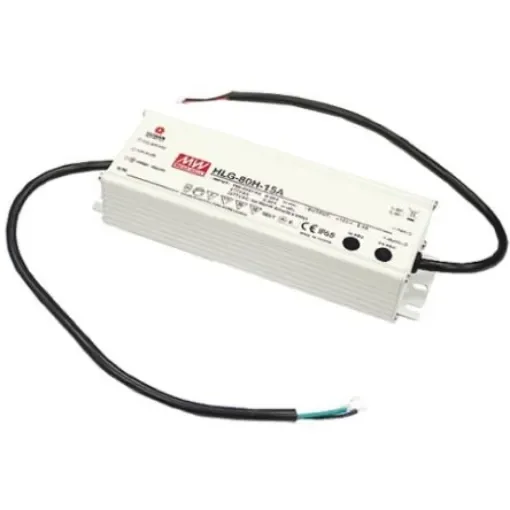 MEAN WELL LED Driver, 24V Output, 81.6W Output, 3.4A Output, Constant Voltage Dimmable - HLG-80H-24B product image