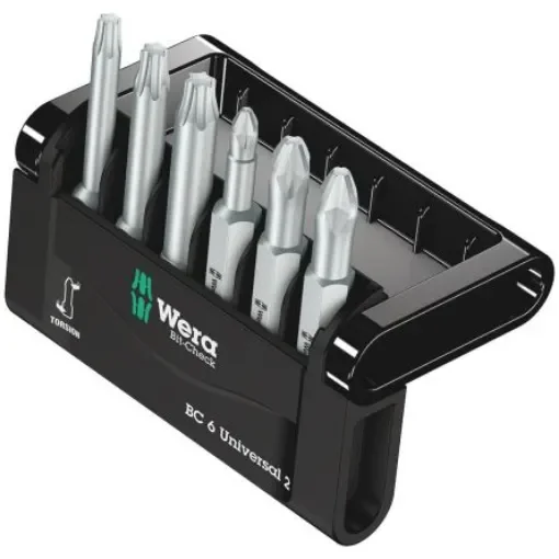 Wera Driver Bit Set 6 Pieces, Phillips, Pozidriv, Torx - 05056473001 product image