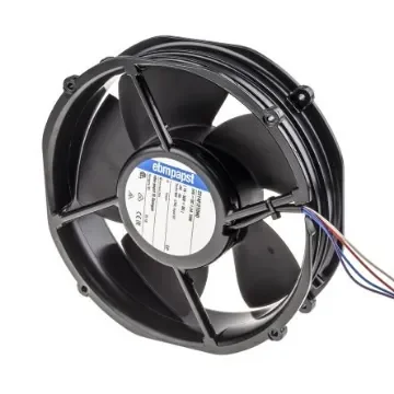 ebm-papst 2200 FTD Series Axial Fan, 24 V dc, DC Operation, 790m³/h, 41W, 200 x 50.8mm - 2214F/2TDHO product image