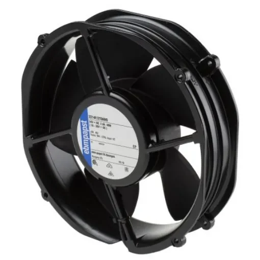 ebm-papst 2200 FTD Series Axial Fan, 24 V dc, DC Operation, 940m³/h, 48W, IP20, 200 x 50.8mm - 2214F/2TDHHO product image
