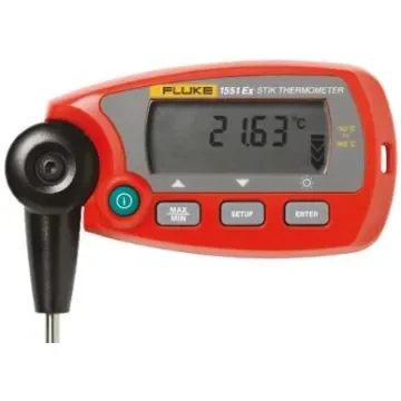 Fluke calibration 1551A Wired Digital Thermometer for Industrial Use, RTD Probe, 1 Input(s), +160°C Max, ±0.05 °C - 1551A-9 product image