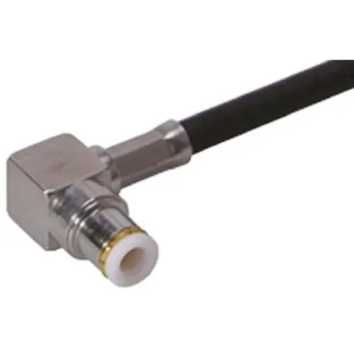 Huber+Suhner, Plug Cable Mount MBX Connector, 50O, Crimp Termination, Right Angle Body - 16_MBX-50-2-1/113_NE product image