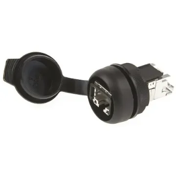 Weidmuller FrontCom Micro Series Female RJ45 Connector, Cable Mount, Cat6a, 360° Shield Straight 1 -Way - 1018810000 product image