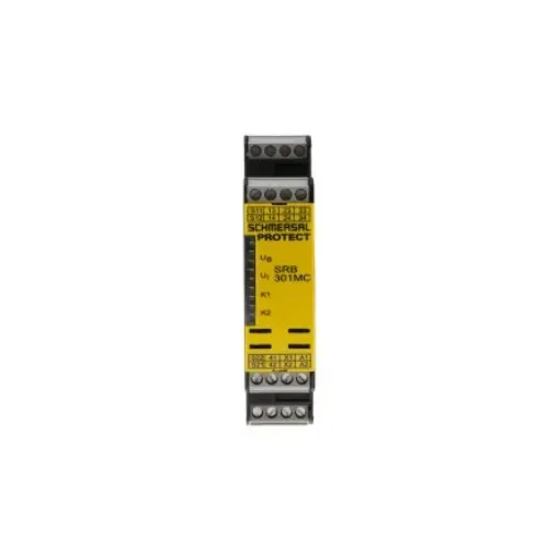 Schmersal PROTECT SRB SRB 301MC Emergency Stop Safety Relay, 24V ac/dc, Single/Dual-Channel, 3 Safety Contacts - SRB 301MC-24V product image
