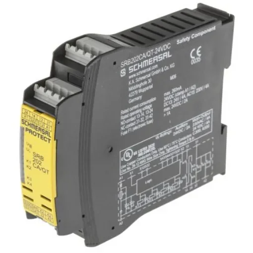 Schmersal PROTECT SRB SRB 202CA Emergency Stop Safety Relay, 24V dc, Dual-Channel, 2 Safety Contacts - SRB202CA/QT 24VDC product image