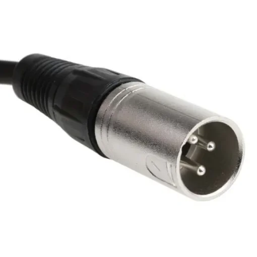 RS PRO Female 3 Pin XLR to Male 3 Pin XLR  Cable, Black, 20m - 7424523 product image