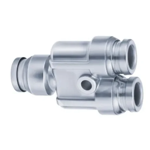 SMC KQG2 Series Y Tube-to-Tube Adaptor, Push In 6 mm to Push In 6 mm, Tube-to-Tube Connection Style - KQG2U06-00 product image