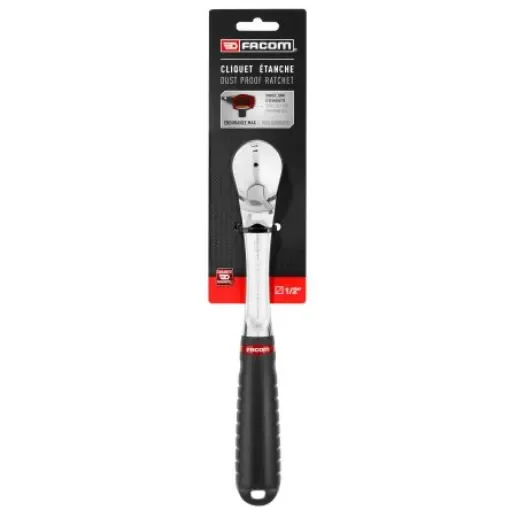 Facom SL.161PB 1/2 in Square Ratchet with Bi-material Elastomer Handle, 262 mm Overall product image