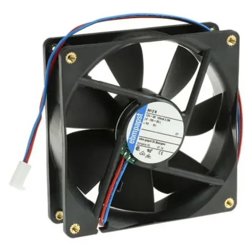 ebm-papst 3400 N Series Axial Fan, 12 V dc, DC Operation, 84m³/h, 2.2W, 92 x 92 x 25mm - 3412N-RS0 product image