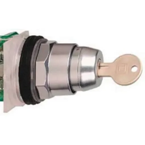 Schneider Electric Harmony 9001K 2-position Key Switch Head, Spring Return, 30mm Cutout - 9001KS34K1 product image