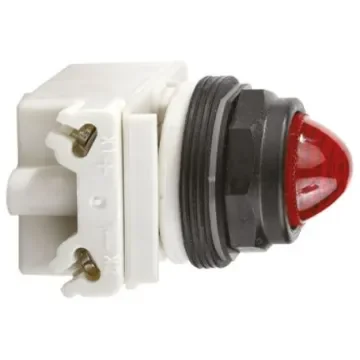 Schneider Electric, Harmony 9001SK, Panel Mount Red LED Pilot Light, 30mm Cutout, IP66, 120V ac/dc - 9001SKP38LRR9 product image