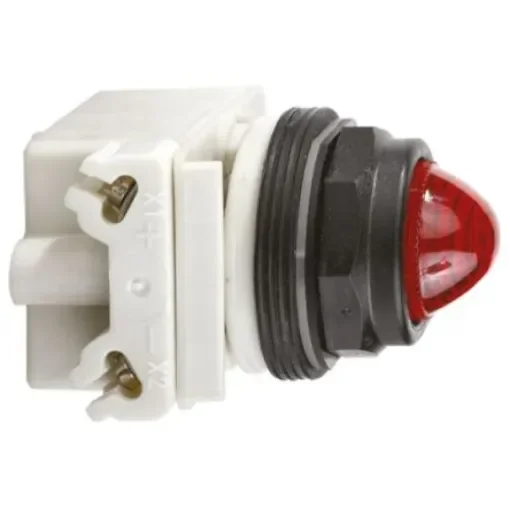 Schneider Electric, Harmony 9001SK, Panel Mount Red LED Pilot Light, 30mm Cutout, IP66, 120V ac/dc - 9001SKP38LRR9 product image