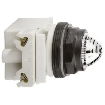 Schneider Electric, Harmony 9001SK, Panel Mount White LED Pilot Light, 30mm Cutout, IP66, 24V ac/dc - 9001SKP35LWW9 product image