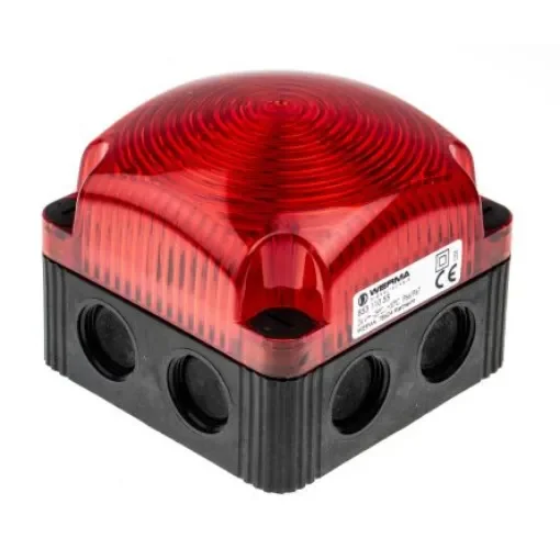 Werma BWM 853 Series Red Flashing Beacon, 24 V dc, Surface Mount, Wall Mount, LED Bulb, IP66, IP67 - 853.110.55 product image