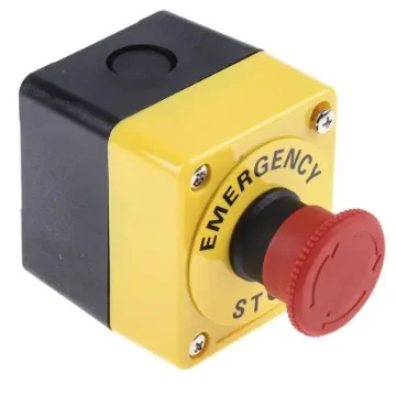 Omron A22E Series Twist Release Emergency Stop Push Button, Panel Mount, 22mm Cutout, 1NC, IP65 - A22E-M-01B product image