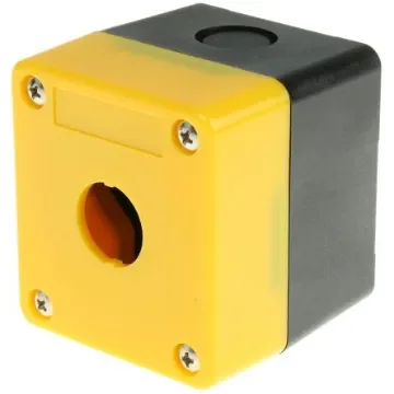 Omron Black, Yellow Polycarbonate Resin A22 Push Button Enclosure - - A22Z-B101Y product image