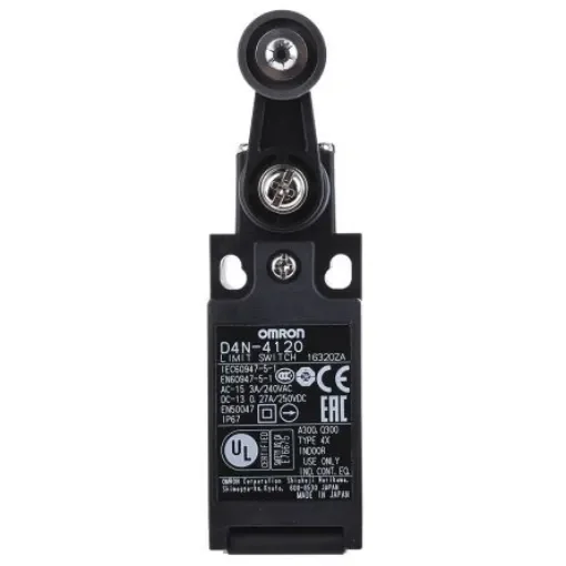 Omron D4N Series Roller Lever Interlock Switch, NO/NC, DPST, Plastic Housing - D4N-4120 product image