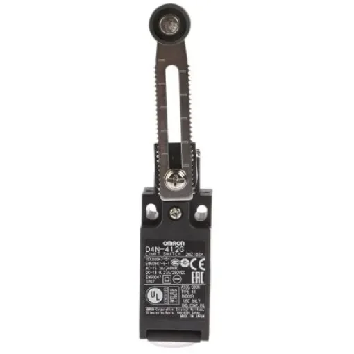 Omron D4N Series Adjustable Roller Lever Limit Switch, 1NC/1NO, DPST, Plastic Housing - D4N-412G product image