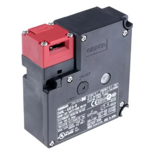 Omron D4NL Series Solenoid Interlock Switch, Power to Unlock, 24V dc, 1NC/1NO + 1NC/1NO - D4NL-4AFA-B product image