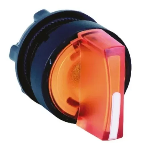 Schneider Electric Harmony XB5 Series 3 Position Selector Switch Head, 22mm Cutout, Orange Handle - ZB5AK1353 product image