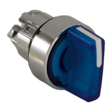 Schneider Electric Harmony XB4 Series 3 Position Selector Switch Head, 22mm Cutout, Blue Handle - ZB4BK1563 product image