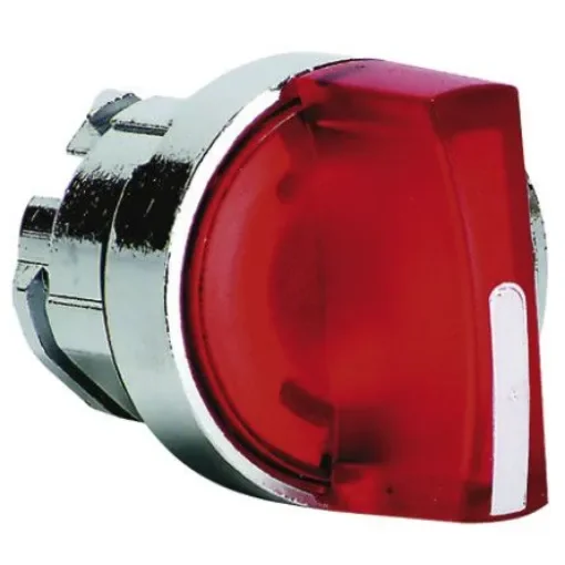 Schneider Electric Harmony XB4 Series 2 Position Selector Switch Head, 22mm Cutout, Red Handle - ZB4BK1443 product image