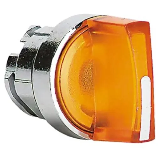 Schneider Electric Harmony XB4 Series 2 Position Selector Switch Head, 22mm Cutout, Orange Handle - ZB4BK1453 product image