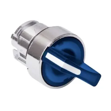 Schneider Electric Harmony XB4 Series 2 Position Selector Switch Head, 22mm Cutout, Blue Handle - ZB4BK1463 product image