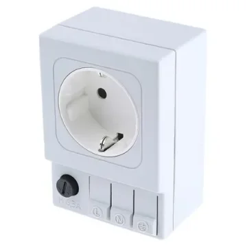 STEGO SD035 Light Grey 1 Gang Plug Socket, 6.3A, Type F - German Schuko, Indoor Use - 03500.0-00 product image
