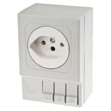 STEGO SD035 Light Grey 1 Gang Plug Socket, 10A, Indoor Use - 03502.0-01 product image