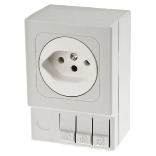 STEGO SD035 Light Grey 1 Gang Plug Socket, 10A, Indoor Use - 03502.0-01 product image