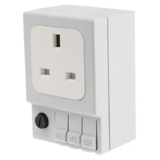 STEGO SD035 Light Grey 1 Gang Plug Socket, 6.3A, Type G - British, Indoor Use - 03503.0-00 product image