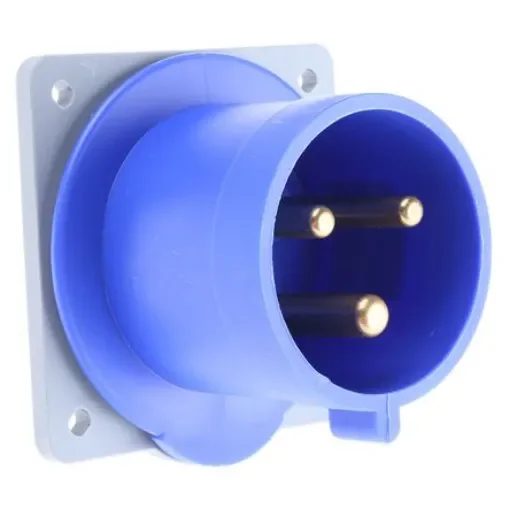 Amphenol Industrial, Tough & Safe IP44 Blue Panel Mount 2P + E Industrial Power Socket, Rated At 32A, 230 V - 2CMA193434R1000  232BU6 product image