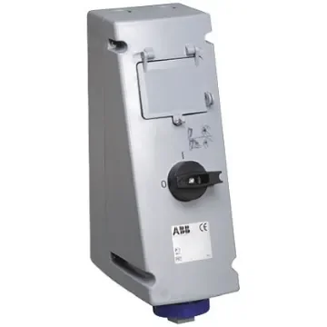 Amphenol Industrial Right Angle Switchable IP67 Industrial Interlock Socket 2P+E, Earthing Position 6h, 16A, 250 V - 2CMA167801R1000  216MHS6W product image