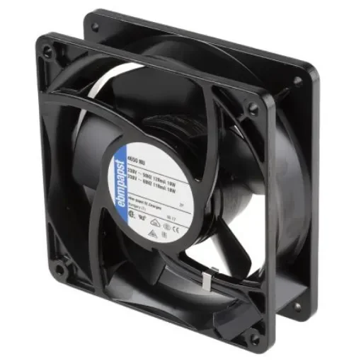 ebm-papst 4000 N Series Axial Fan, 230 V ac, AC Operation, 160m³/h, 19W, IP54, 119 x 119 x 38mm - 4650NU product image