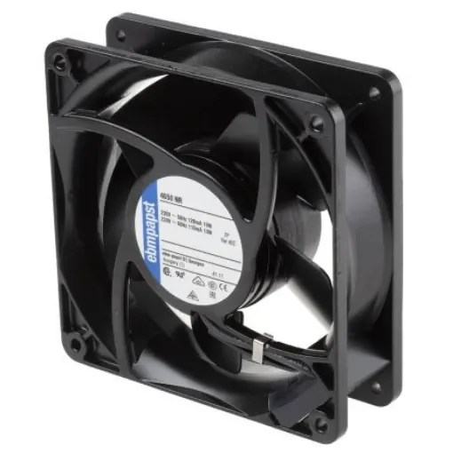 ebm-papst 4000 N Series Axial Fan, 230 V ac, AC Operation, 160m³/h, 19W, 119 x 119 x 38mm - 4650NR product image