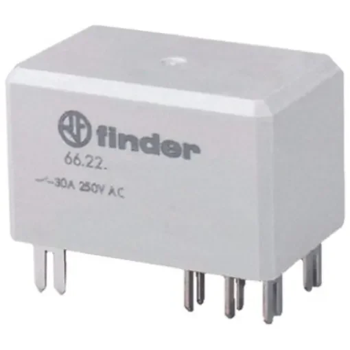 Finder PCB Mount Power Relay, 24V dc Coil, 50A Switching Current, DPST - 66.22.9.024.0600S product image