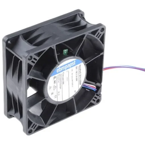 ebm-papst 3200 J - S-Force Series Axial Fan, 24 V dc, DC Operation, 280m³/h, 50W, 92 x 92 x 38mm - 3214J/2H4P product image