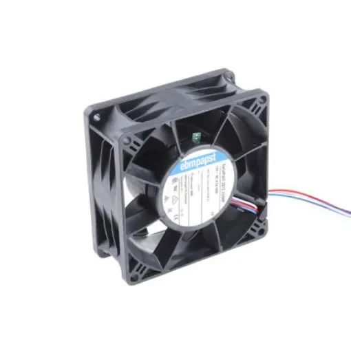 ebm-papst 3200 J - S-Force Series Axial Fan, 12 V dc, DC Operation, 280m³/h, 50W, 92 x 92 x 38mm - 3212J/2H4P product image