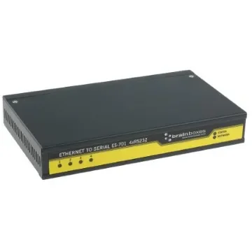 Brainboxes Serial Device Server, 1 Ethernet Port, 4 Serial Port, RS232 Interface, 1Mbit/s Baud Rate - ES-701 product image