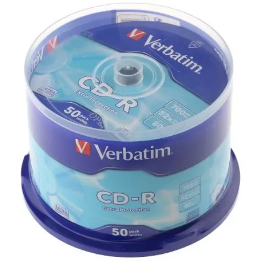 Verbatim CD-R, 700 MB, 52X, 50 Pack - 43351 product image